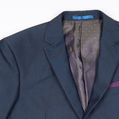 Mens UK Size 38 Greenwoods Regular Blue Suit Jacket