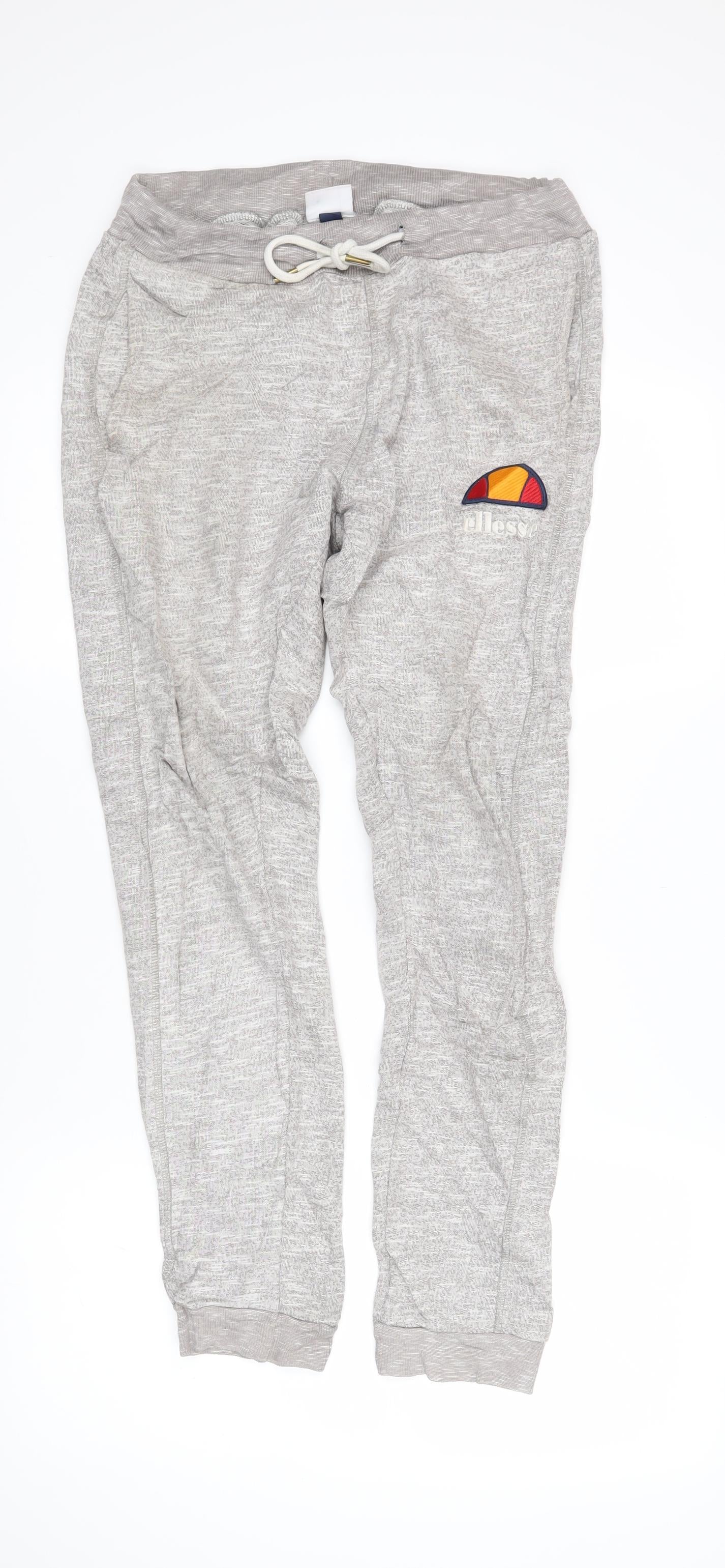 Womens UK Size S ellesse Regular Fit Jogger Brown Trousers