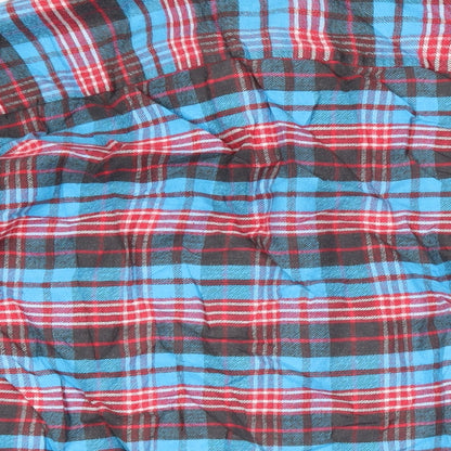 Loving Youth Mens Multicoloured Check Cotton Blend Button-Up Size L Collared Button