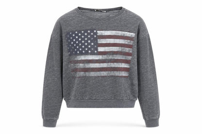 Womens UK Size L Pull&Bear Grey Pullover Sweatshirt