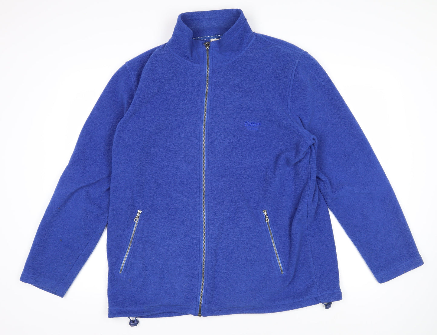 Cotton Traders Womens Blue Polyester Full Zip Sweatshirt Size L Zip