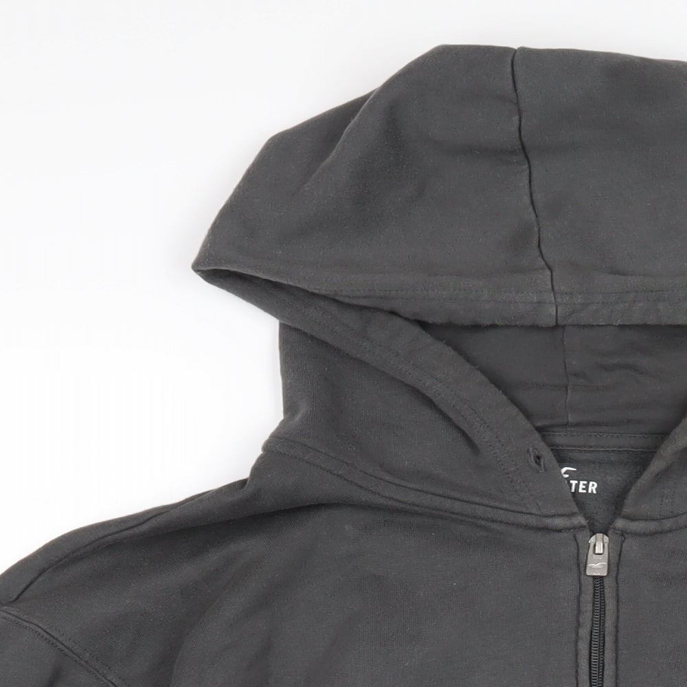 Hollister Womens Grey Houndstooth Polyester Full Zip Hoodie Size L Zip - Hotel Audubon de Paris France 1987