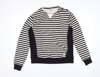 Fcuk Womens Multicoloured Striped Polyester Pullover Sweatshirt Size S Pullover