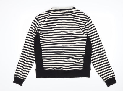 Fcuk Womens Multicoloured Striped Polyester Pullover Sweatshirt Size S Pullover