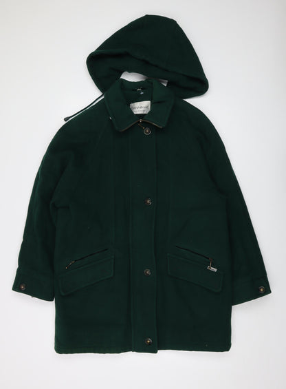 Womens UK Size S Dannimac Green Overcoat