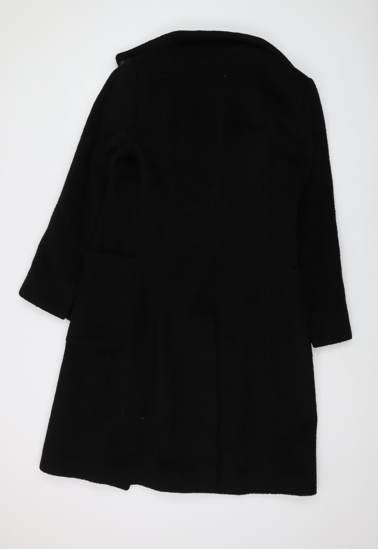 Womens UK Size 10 Oasis Black Overcoat