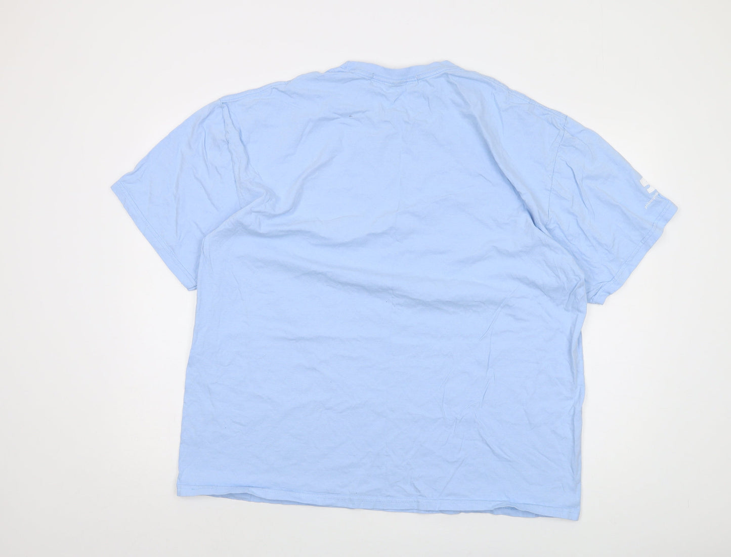 Philosophy Football Mens Blue Cotton T-Shirt Size 2XL Crew Neck - MCFC 2023
