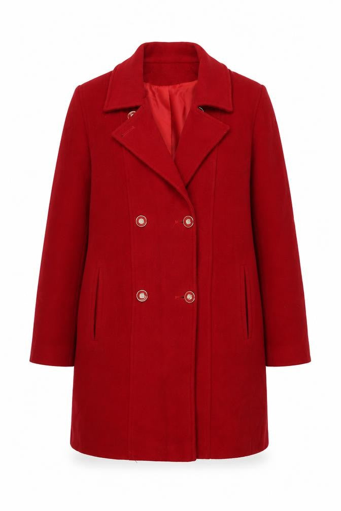 Womens UK Size 12 Kesta Red Overcoat