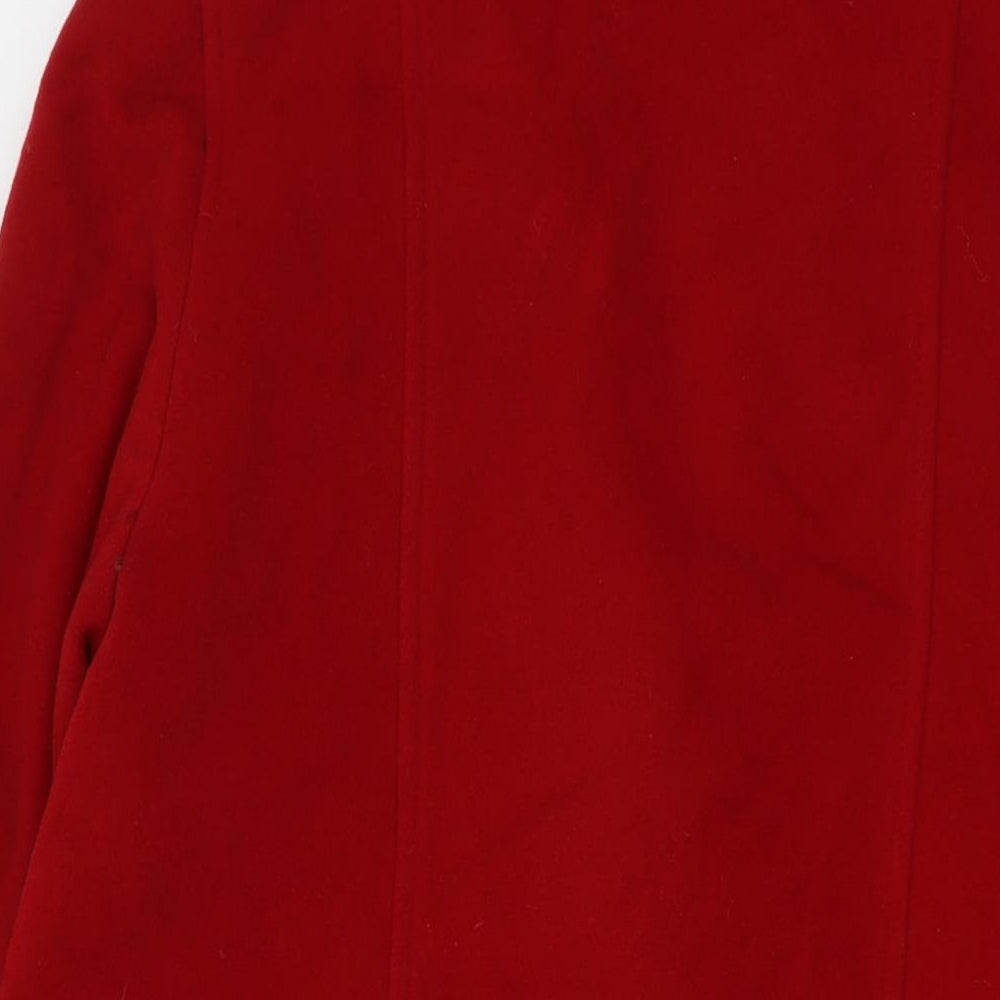 Womens UK Size 12 Kesta Red Overcoat