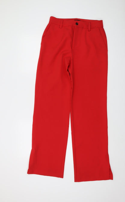 Sanctuary Womens Red Polyester Trousers Size 26 in L32 in Regular Button