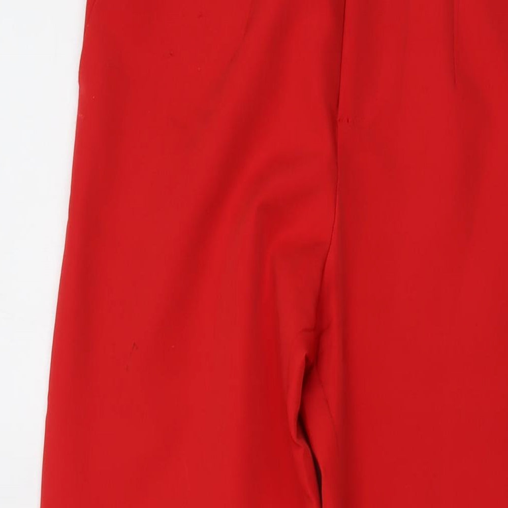 Sanctuary Womens Red Polyester Trousers Size 26 in L32 in Regular Button