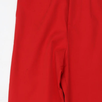 Sanctuary Womens Red Polyester Trousers Size 26 in L32 in Regular Button