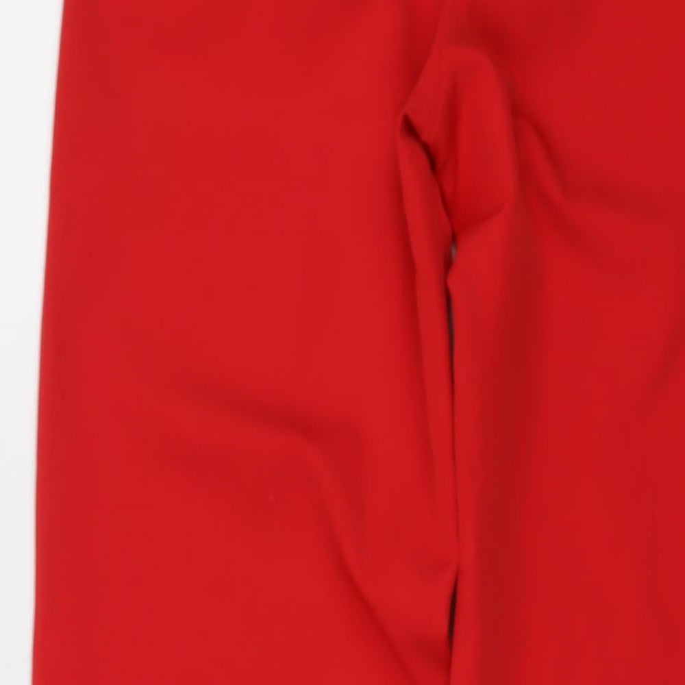 Sanctuary Womens Red Polyester Trousers Size 26 in L32 in Regular Button