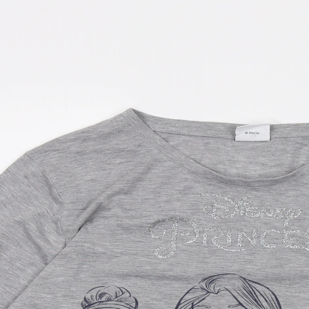 Womens UK Size M Disney Grey Basic T-Shirt