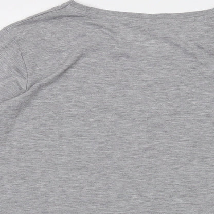 Womens UK Size M Disney Grey Basic T-Shirt
