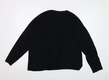 Womens UK Size L Disney Black Basic T-Shirt