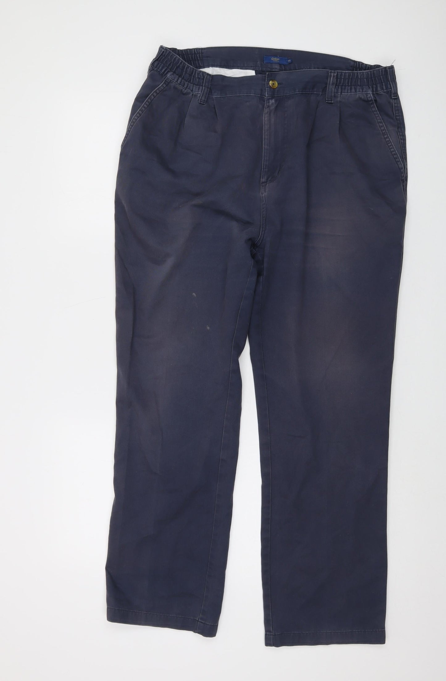 Mens UK Size 36 in Cotton Traders Regular Fit  Blue Trousers