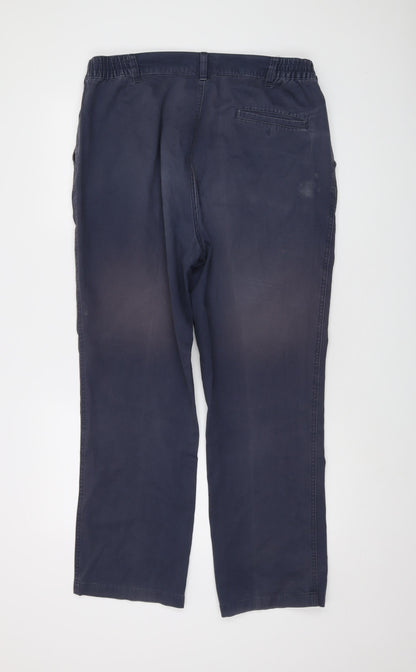 Mens UK Size 36 in Cotton Traders Regular Fit  Blue Trousers