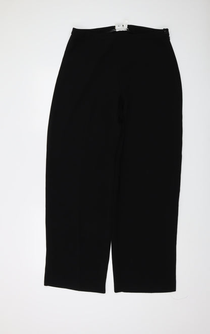 Yessica Womens Black Polyester Trousers Size 14 L31 in Regular Zip