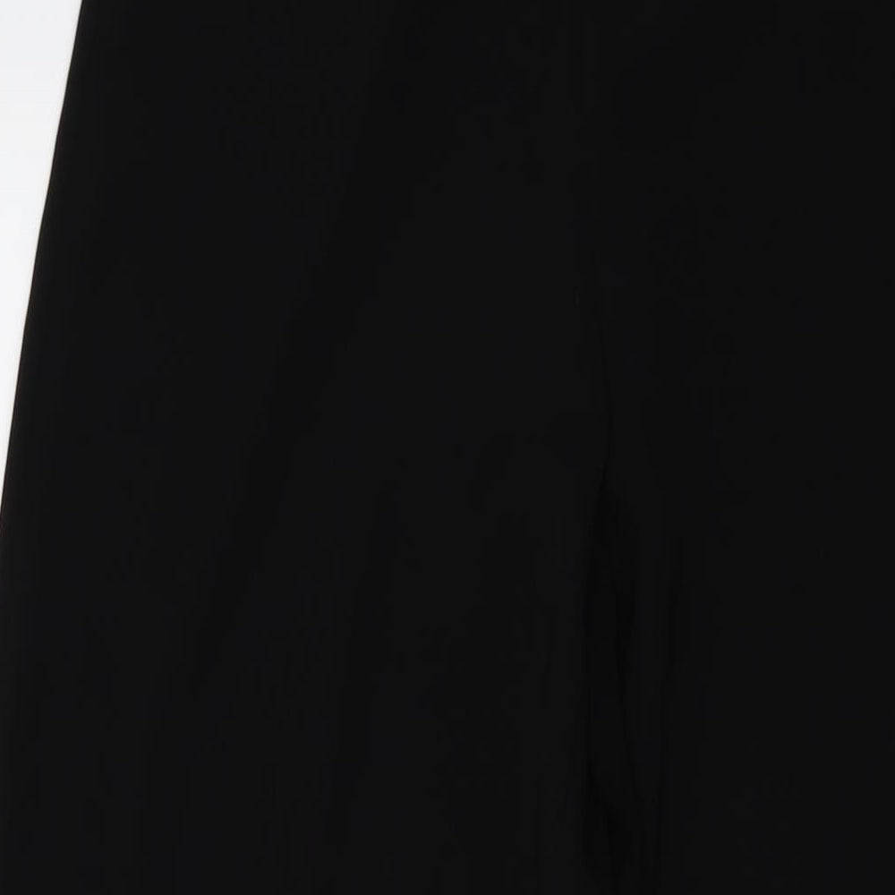 Yessica Womens Black Polyester Trousers Size 14 L31 in Regular Zip
