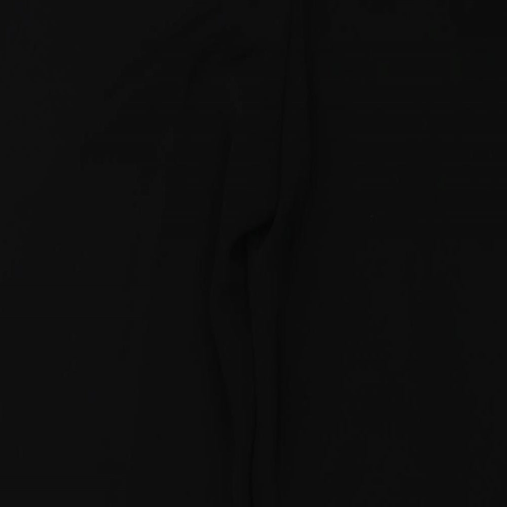 Yessica Womens Black Polyester Trousers Size 14 L31 in Regular Zip