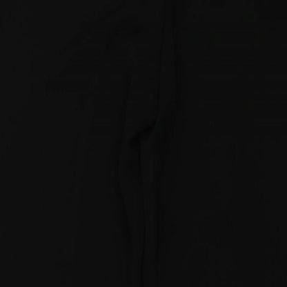 Yessica Womens Black Polyester Trousers Size 14 L31 in Regular Zip