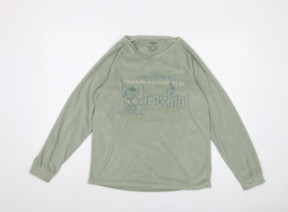 Womens UK Size 6 Disney Green Pullover Sweatshirt