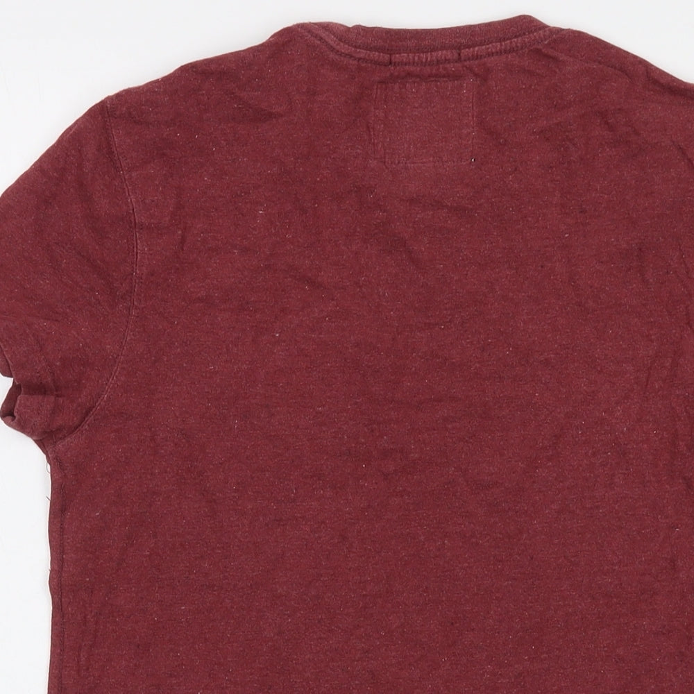 Jack Wills Mens Red Cotton T-Shirt Size XS Crew Neck