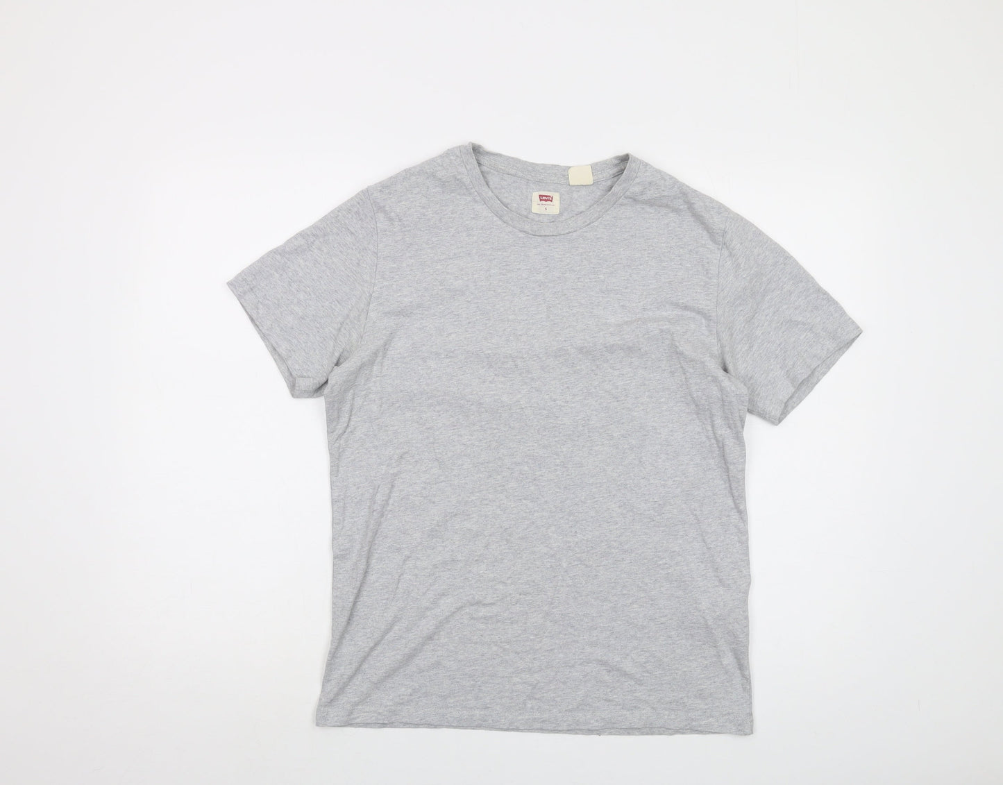 Levi's Mens Grey Cotton T-Shirt Size S Crew Neck