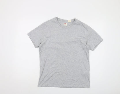 Levi's Mens Grey Cotton T-Shirt Size S Crew Neck
