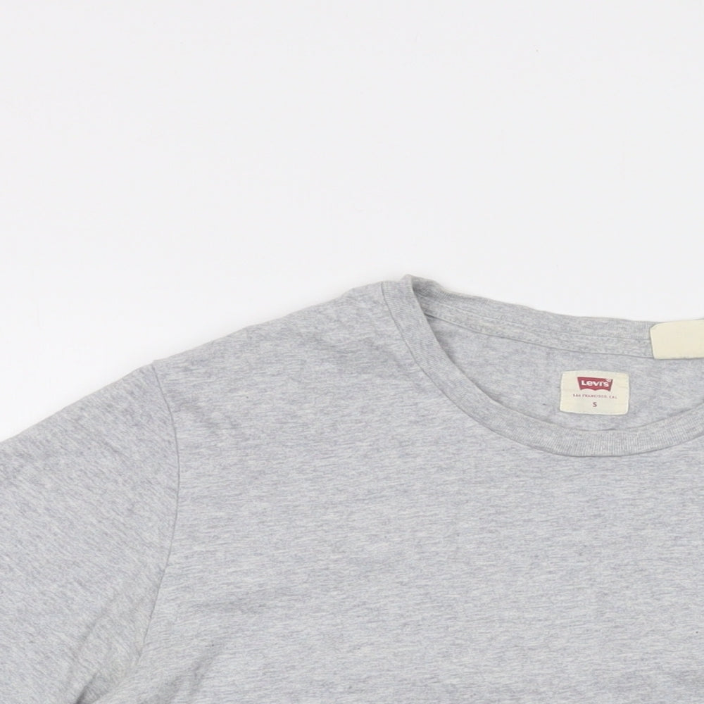 Levi's Mens Grey Cotton T-Shirt Size S Crew Neck