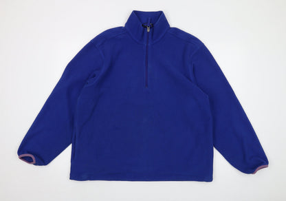 Mens UK Size L Lands' End Blue Pullover Sweatshirt