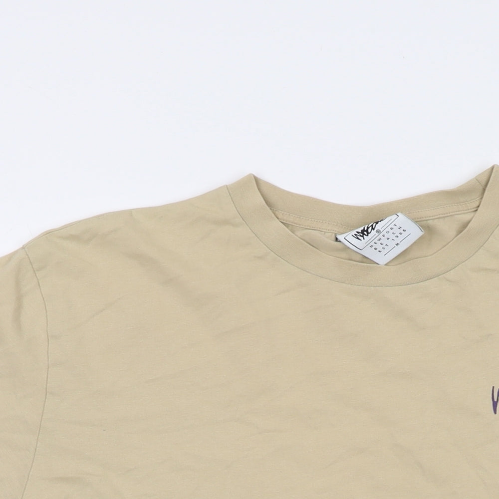 Mossimo Mens Beige Cotton T-Shirt Size M Crew Neck