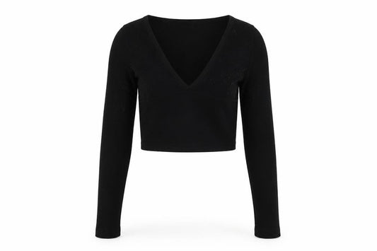 Womens UK Size XS Urban Outfitters Black Cropped T-Shirt