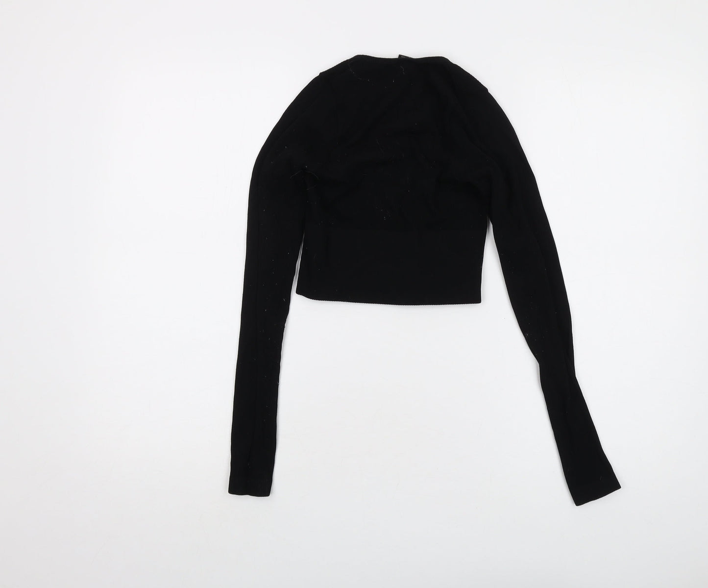 Womens UK Size XS Urban Outfitters Black Cropped T-Shirt