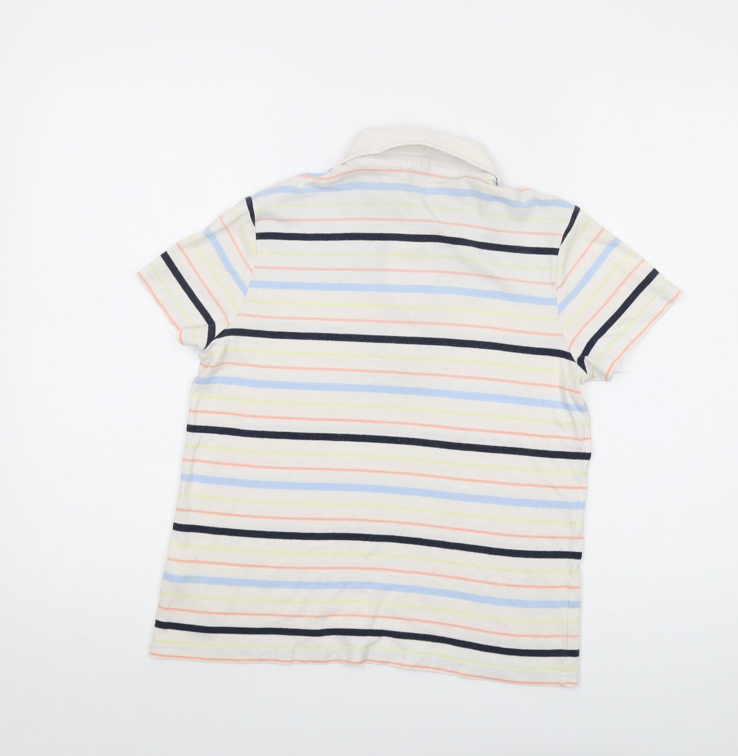 Maine Womens Multicoloured Striped Cotton Basic Polo Size 12 Collared