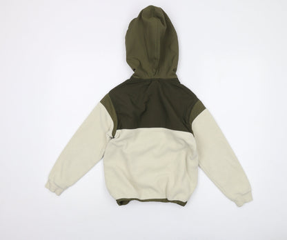 IKKS Boys Ivory Polyester Pullover Hoodie Size 8 Years Zip