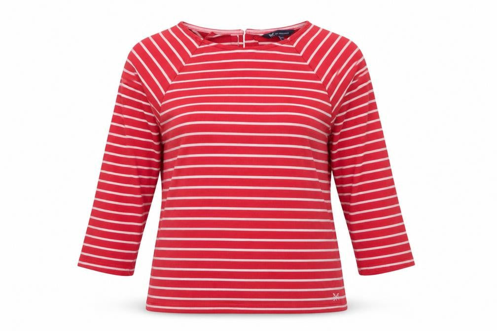 Womens UK Size 10 Crew Clothing Red Basic T-Shirt