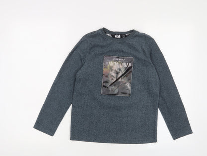 Star Wars Boys Blue Solid Polyester Pyjama Top Size 9-10 Years Pullover