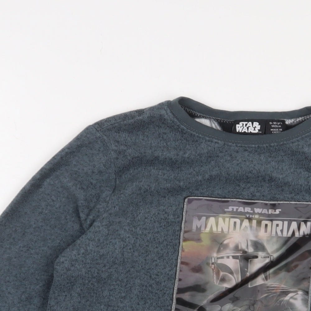 Star Wars Boys Blue Solid Polyester Pyjama Top Size 9-10 Years Pullover