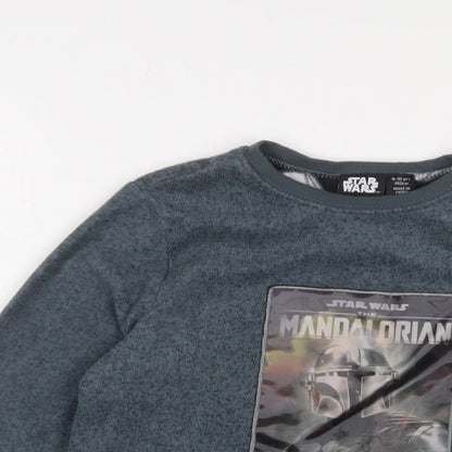 Star Wars Boys Blue Solid Polyester Pyjama Top Size 9-10 Years Pullover