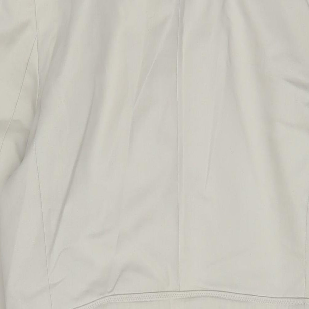 Penny Black Womens Beige Overcoat Jacket Size 14 Zip - Belted