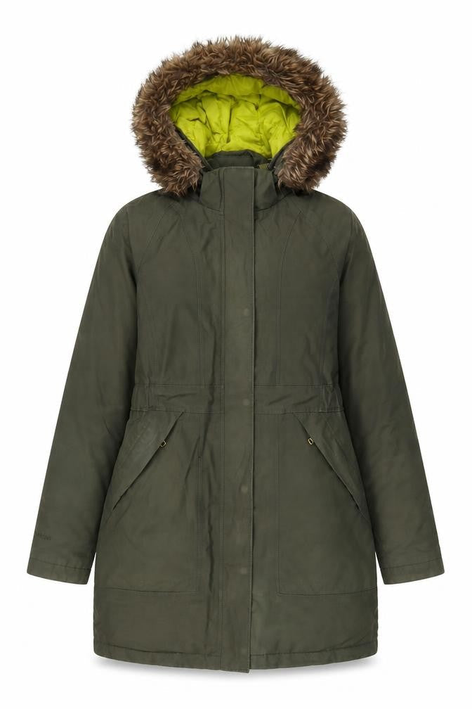Womens UK Size S DECATHLON Green Parka Coat