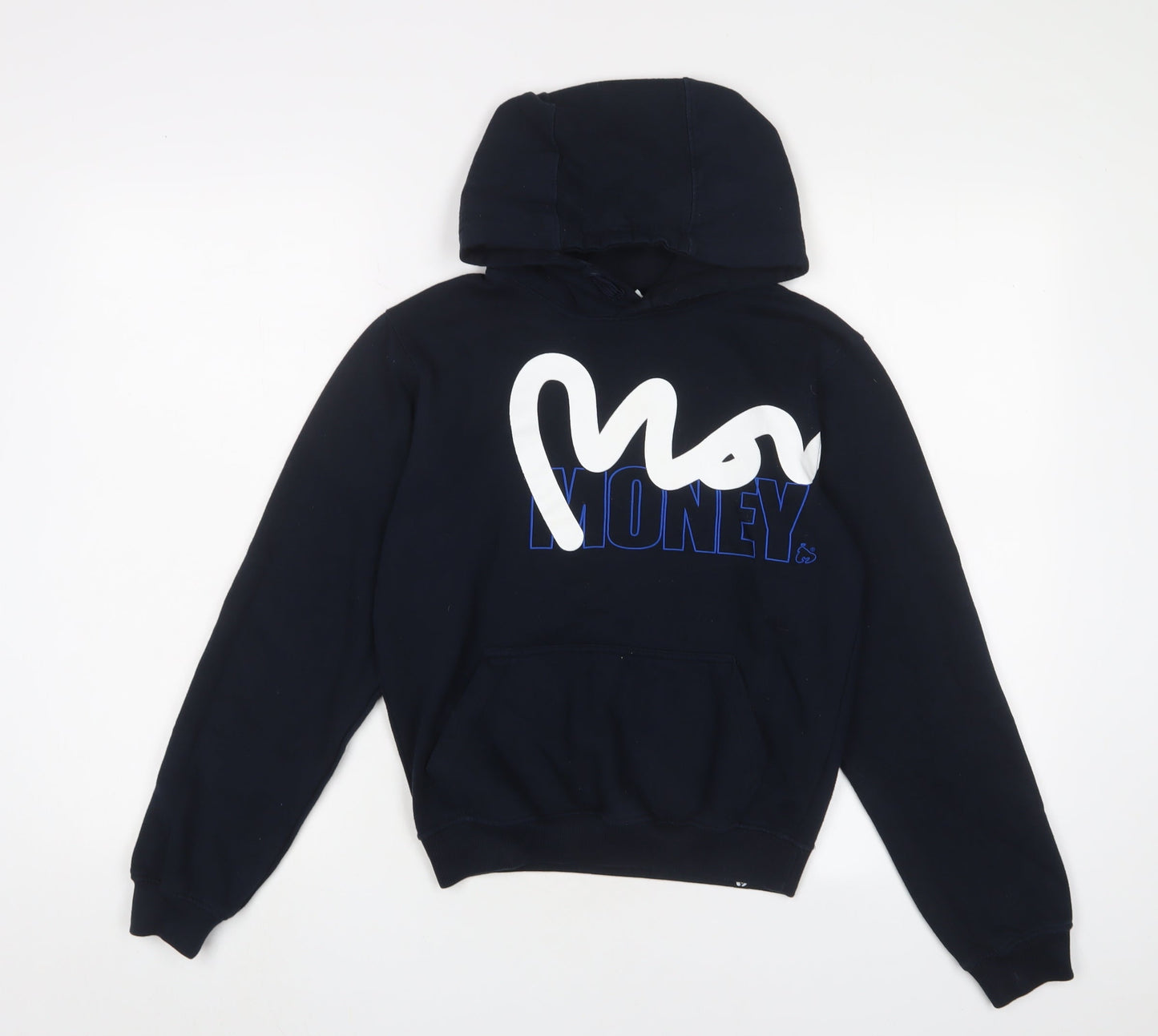 Money Boys Blue Cotton Pullover Hoodie Size 9-10 Years Pullover - Logo