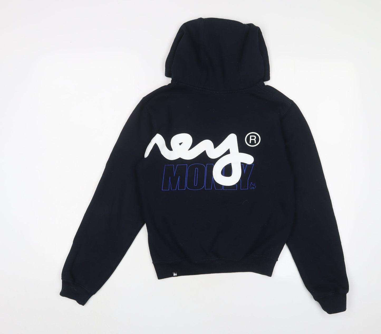 Money Boys Blue Cotton Pullover Hoodie Size 9-10 Years Pullover - Logo