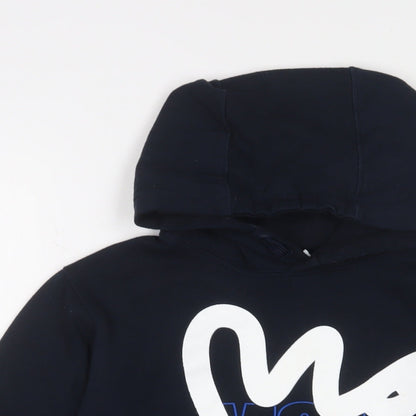Money Boys Blue Cotton Pullover Hoodie Size 9-10 Years Pullover - Logo