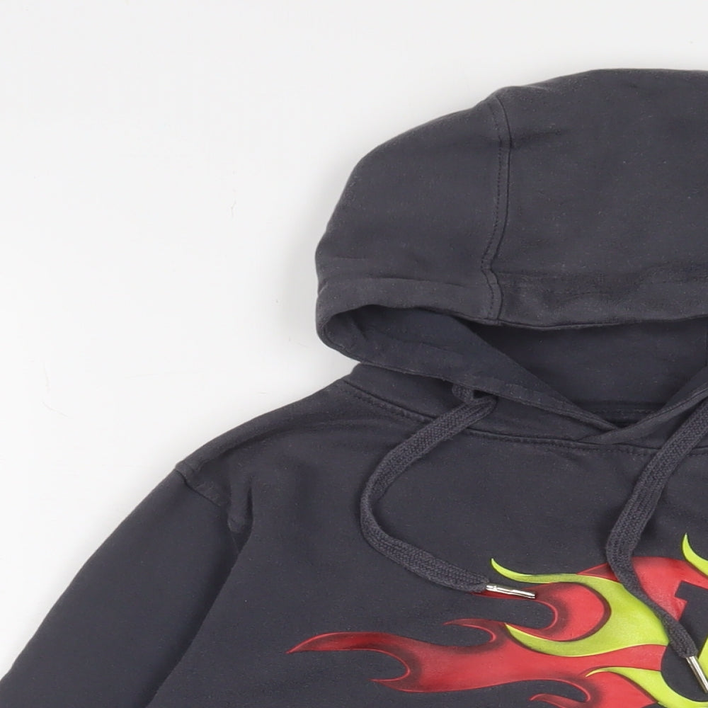 Wilson Boys Grey Cotton Pullover Hoodie Size 9-10 Years Pullover - Logo