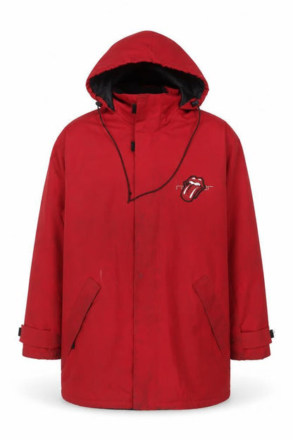 Mens UK Size L Kariban Red Parka Coat