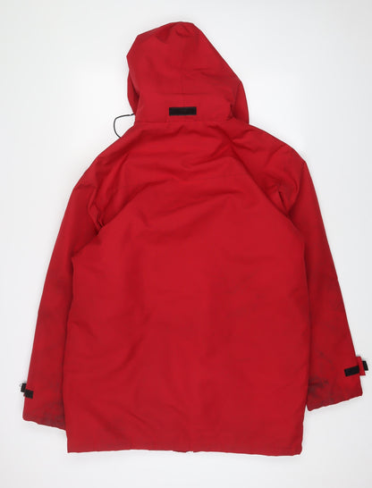 Mens UK Size L Kariban Red Parka Coat