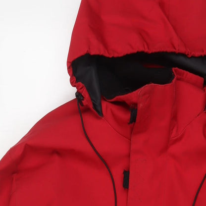 Mens UK Size L Kariban Red Parka Coat